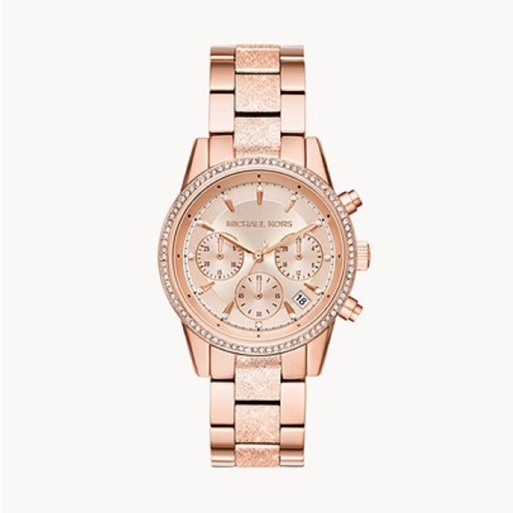 Brand new Michael Kors Women's Ritz Stainless Steel Analog-Quartz Watch